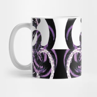 Purple Black Contemporary Scrollwork Wrought Iron Mug